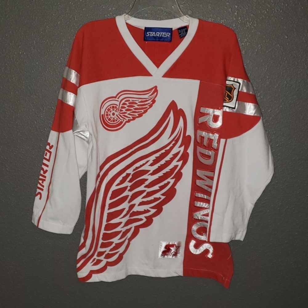 Vintage starter Detroit red wings all over print